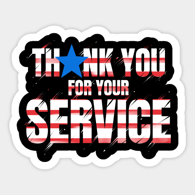 Thank You For Your Service 4th Of July Veterans Day Sticker by SinBle